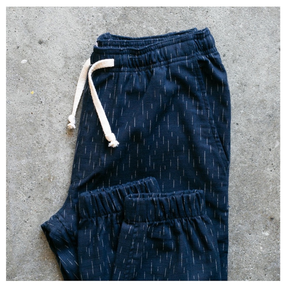 Men's Navy Blue Drawstring Pants